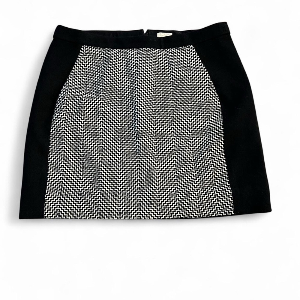 J. Crew Black and White Mini Skirt